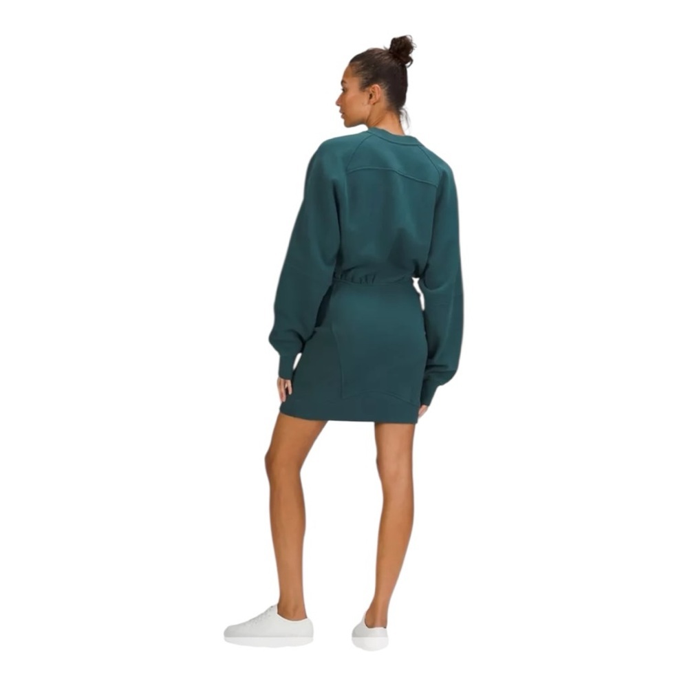 Lululemon Scuba Long-Sleeve Dress Green Jasper Size 0 NWT - Picture 2 of 8